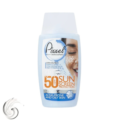 کرم ضد آفتاب بی رنگ پیکسل مدل Oily Acne Skin با SPF50 مناسب پوست چرب حجم 50 میلی لیتر